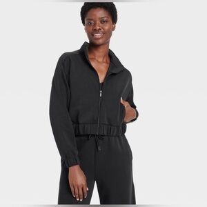 All In Motion Women's Airy Sleek Black 
Full Zip Jacket
